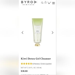 BYROE kiwi detox gel cleanser
